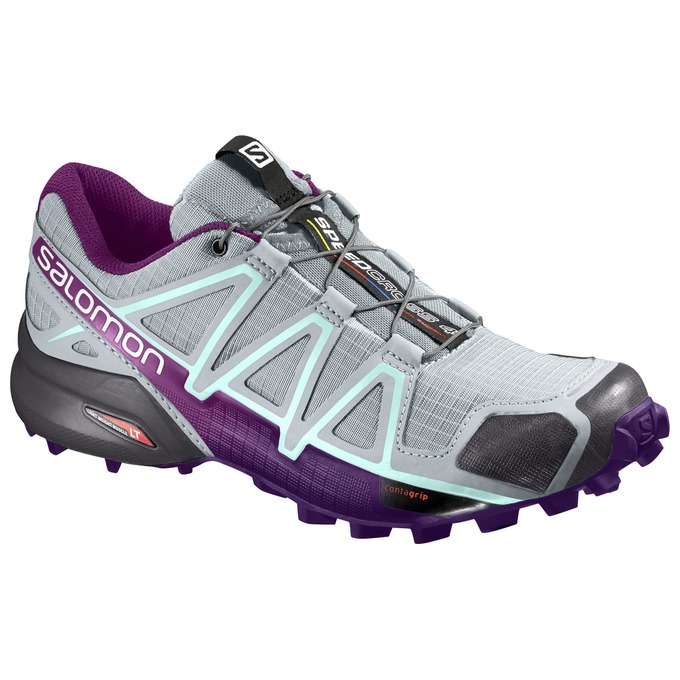 Salomon SPEEDCROSS 4 W Zapatillas Trail Running Mujer - Plateadas Moradas - Colombia (40871-TUQG)